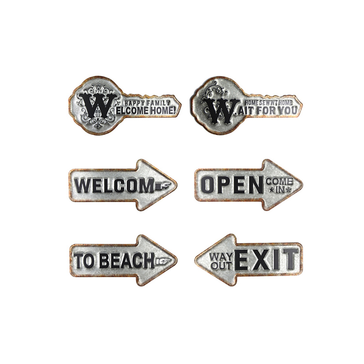 Embossed Retro Small Metal Sign, Wall Art Tin Signs