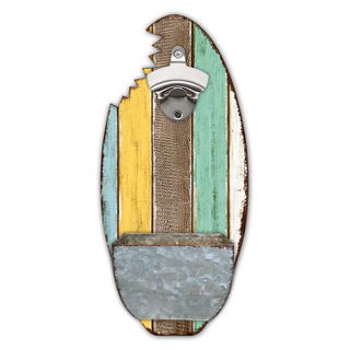 Customized Wall Mount Surf Bottle Beer Opener Bar