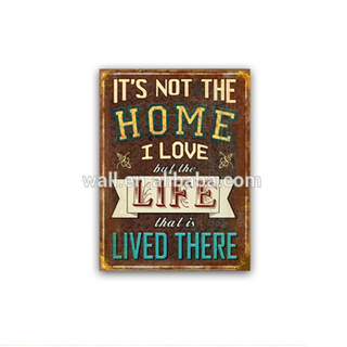 Xmas Gift Home Decoration Low Price Rustic Wall Plaque Hanging Letter Sign