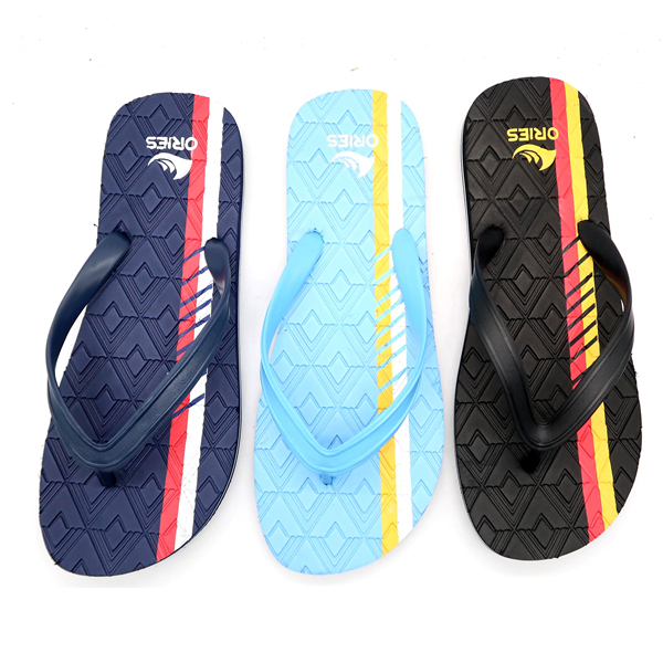 Raya mixta impresa masaje plantilla Flip Flop sandalias hombres deslizador AH-8E040 -Ories