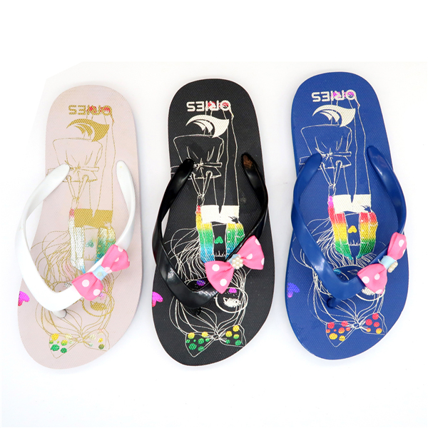 Linda Tricolor Niña Patrón Verano Casual Mujer Chanclas AH-8P046-Ories