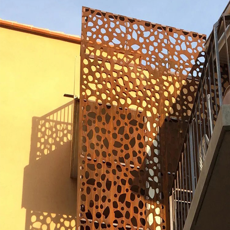 corten steel laser cut metal privacy screen corten steel laser cut metal privacy screen
