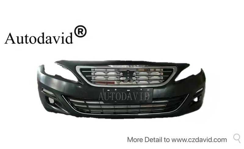 المصد الأمامي كامل بيجو 408 T93 2016-2018 النوع الصيني (前保险杠总成,标致408,编号:T93,2016年产,中国规) DVD30-0701