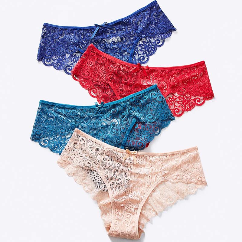 Manufactory High Quality Underwear Women Sexy Sheer Lace Female Transparent Mesh Panties Tanga Thong panties for ladies