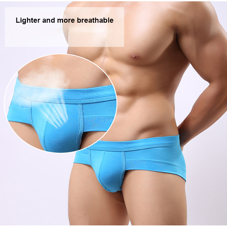 Custom elastic cotton breathable men trunks man brief sexy thong boxer brief men underwear