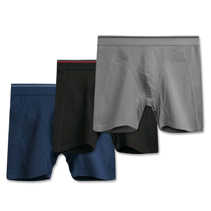 Factory Price Custom OEM ODM Boxers with logo Boxershorts mens Underwear Boxer Shorts Briefs PLUS LENGTH