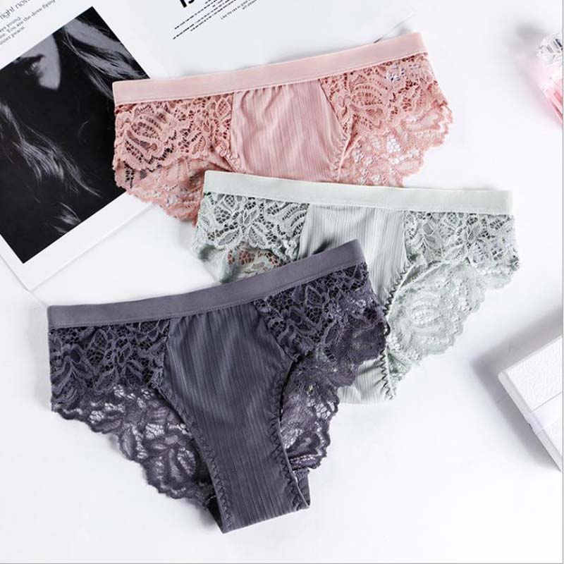 2021 new style lace cotton fabric ladies low waist breathable and quick-drying underwear women