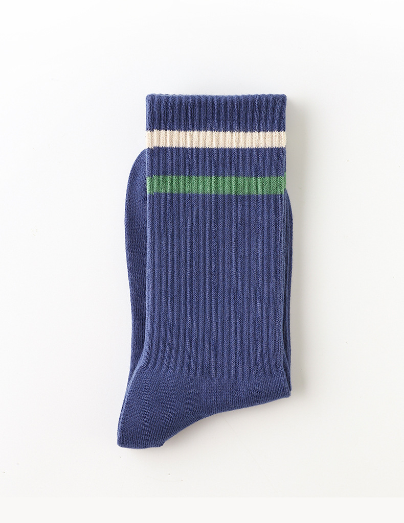 Solid color custom design sports tube socks cotton men and women couples socks