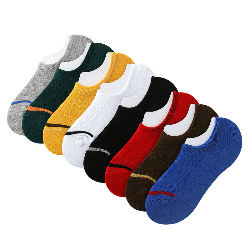 High quality china suppliers no show socks anti slip men women colorful Cotton Thin Non Slip Low Cut Invisible Socks