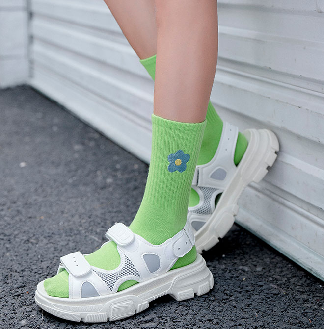 women stocking popular autumn and winter Korea lovely INS cotton assorted color stockings socks