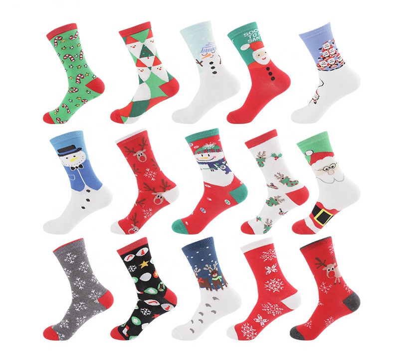 Christmas Stocking Men Custom Print Socks Christmas Tube Socks for Women