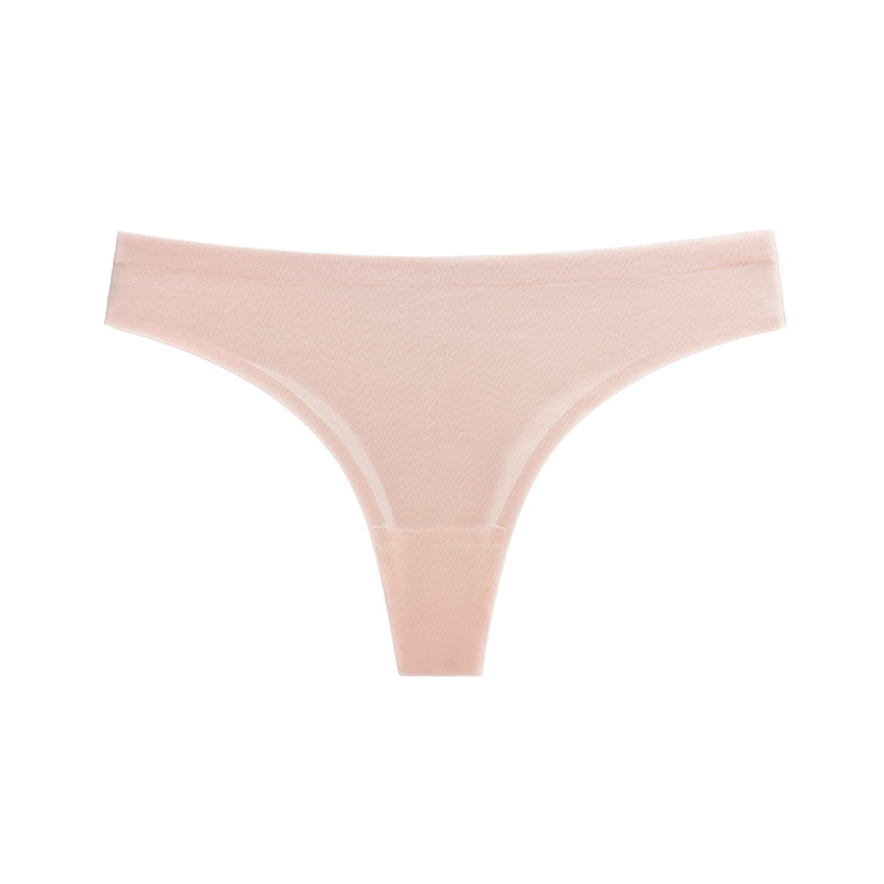 Simple design Seamless Womens underwear low rise nude cotton beach girl's thong thong