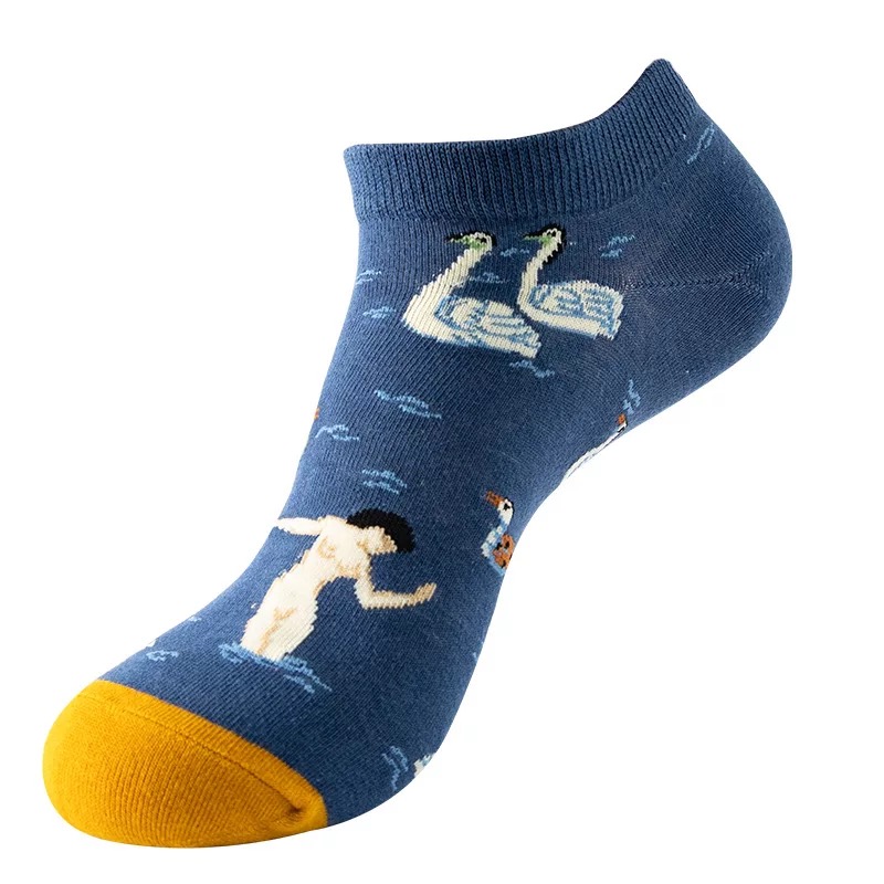 Colorful Men Heel Run Resistant Summer Cotton Anti NO Slip Low Cut Invisible No Show Socks Mens Women Socks Mens