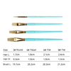 4pcs Short Blue Handle Bristle Brush Set Acrylic Paint Brush Oil Painting Brush