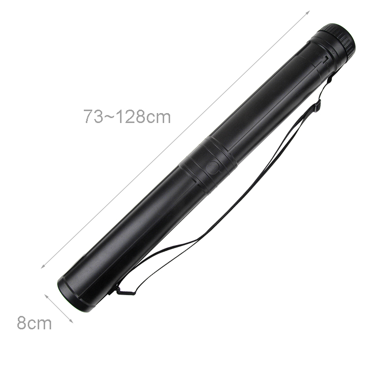 Telescopic Tube Poster Tube Document Tube Three-section Extended Drawing Tube Dia. 8cm x 73~128cm