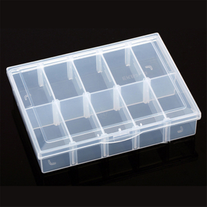 10 Grid Plastic Organizer Box 12.8x9.5x2.8cm