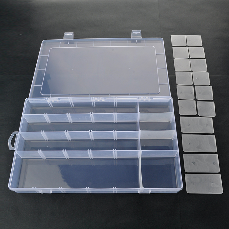 24 Grid Plastic Organizer Box 34.5x21.5x4.5cm