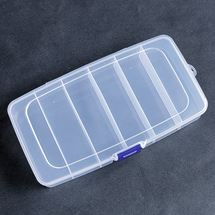 6 Grids Plastic Organizer Box 19.3x10.2x3.5cm