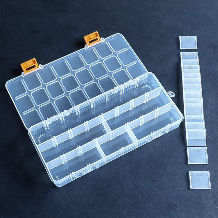 24 Grid Plastic Organizer Box 21.2x9.5x3cm