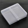 2 Grid Plastic Organizer Box 7.2x6.3x1.6cm