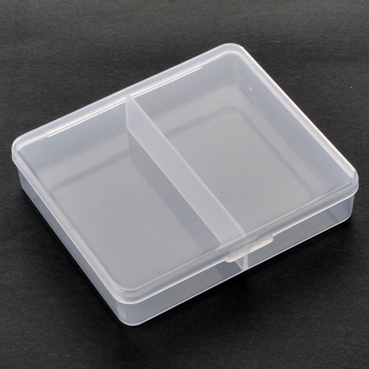 2 Grid Plastic Organizer Box 7.2x6.3x1.6cm
