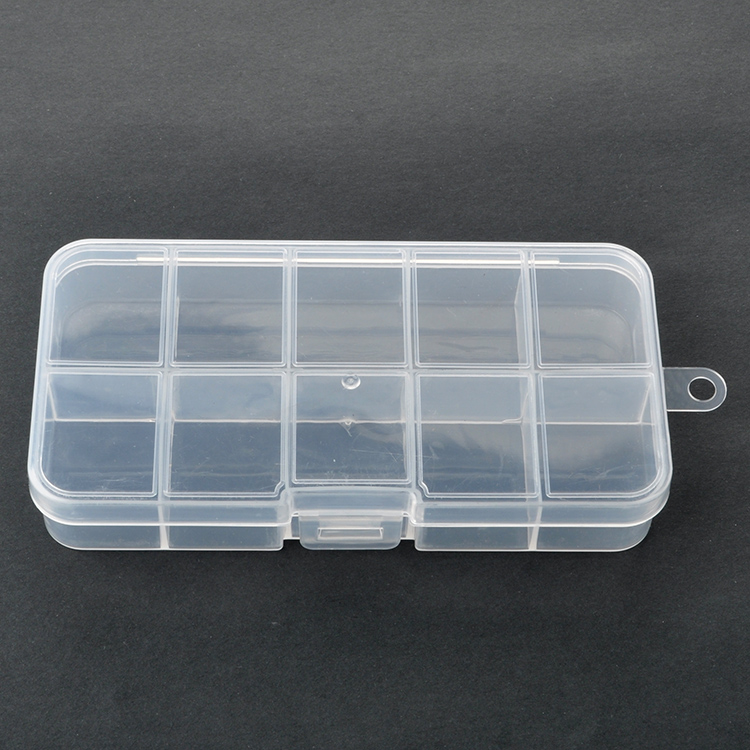 10 Grid Plastic Organizer Box 12.7x6.5x2.2cm