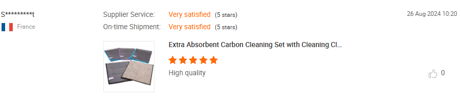 Extra Absorbent Carbon Cleaning Set with Cleaning Towel Reviews Extra saugfähiges Carbon-Reinigungsset mit Reinigungstuch. Bewertungen