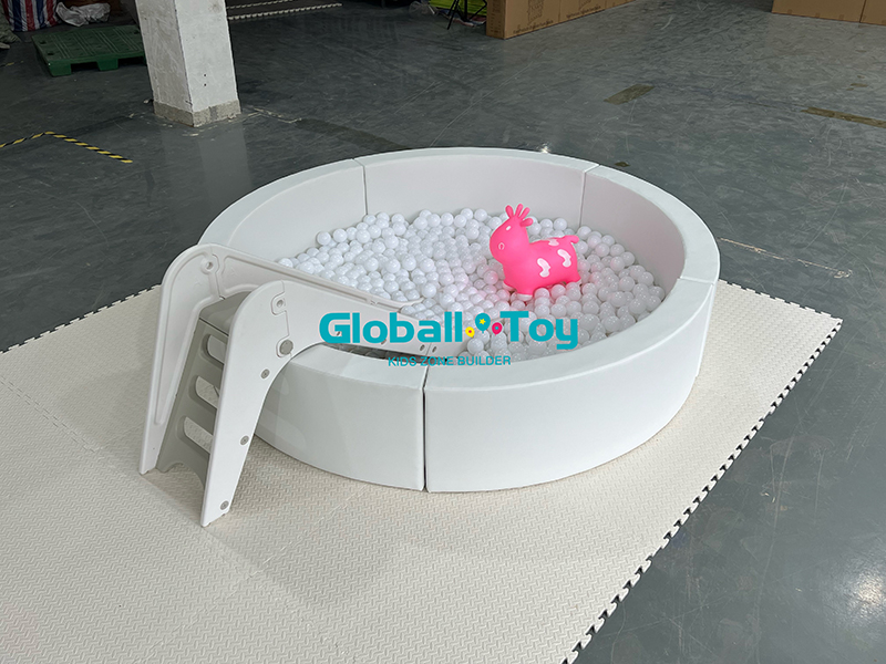 Soft Play Structure for Toddlers Indoor Playset with Slide Ball Pit Foam Struktur Permainan Lembut untuk Playset Dalam Ruangan Balita dengan Busa Lubang Bola Geser