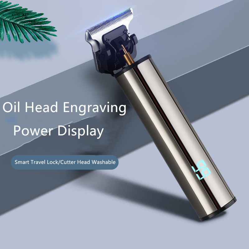 Mini Portable Rechargeable Electric Clipper Lcd Display Hair Cutting Machine Trimmers 