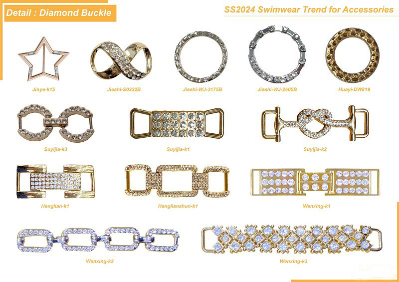 swimwear diamond buckle badmode diamanten gesp
