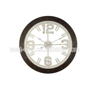 Wholesale Professional Design Oem Service Retro Silver White Wall Clock