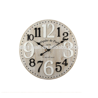 Roman Letter Decorative Metal Large Wholesale Wood Modern Wall Clock Manufacturer