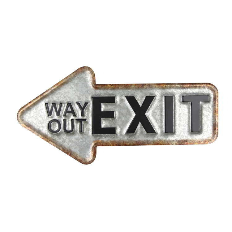 Embossed Retro Small Metal Sign, Wall Art Tin Signs