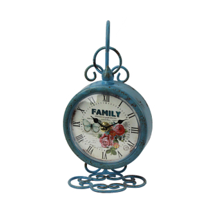 Custom High Quality Flower Pattern Design Vintage Swing Table Clock
