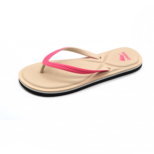 Plantilla de impresi&oacute;n de moda multicolor personalizada para mujer, chanclas de EVA para playa al aire libre AH-8E062-Ories