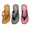 Estilo de moda Tricolor impresión plantilla mujeres exterior grueso inferior EVA Flip Flops AH-8E064-Ories