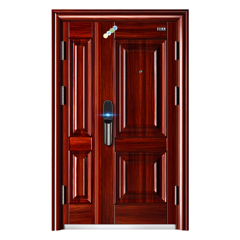 Double Leaf Entrance Steel Security Door 