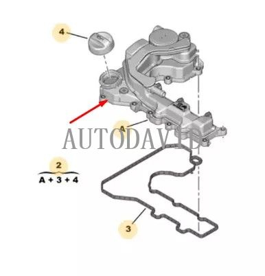 غطاء رأس الاسطوانة لبيجو 308TX9 408T93 2008 3008 4008 5008 محرك RCZ 1.2T OEM: 9811687980 HS01-018-002