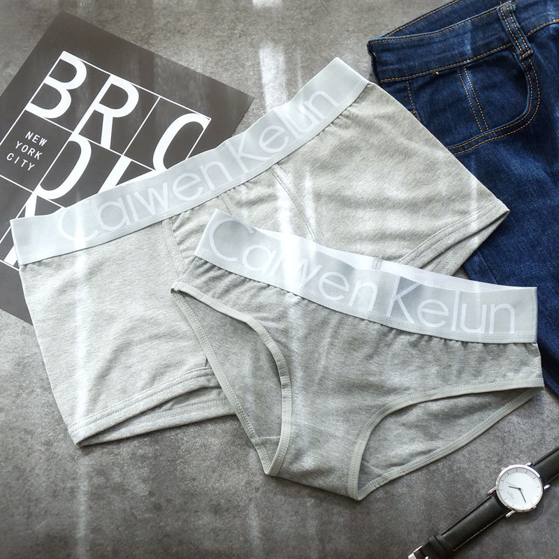 Custom logo your own brand sexy Couples underwear organic cotton boxer briefs