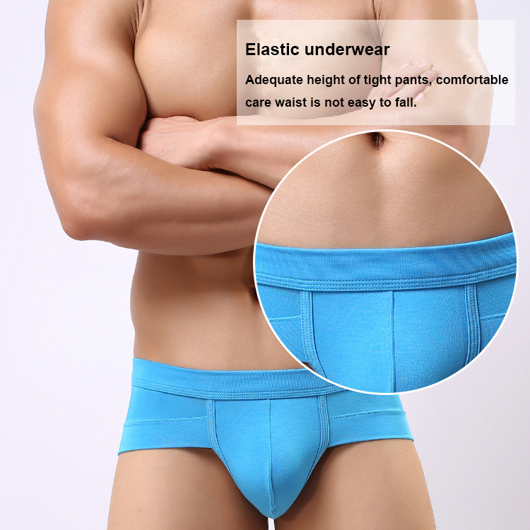 Custom elastic cotton breathable men trunks man brief sexy thong boxer brief men underwear