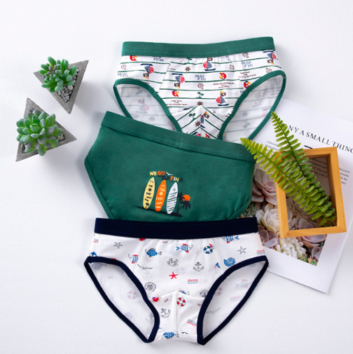 wholesale custom high quality soft cute children kids underwear boys