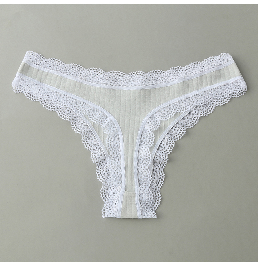 Women's underwear cotton girls sexy lace breathable low waist traceless women's cotton panties