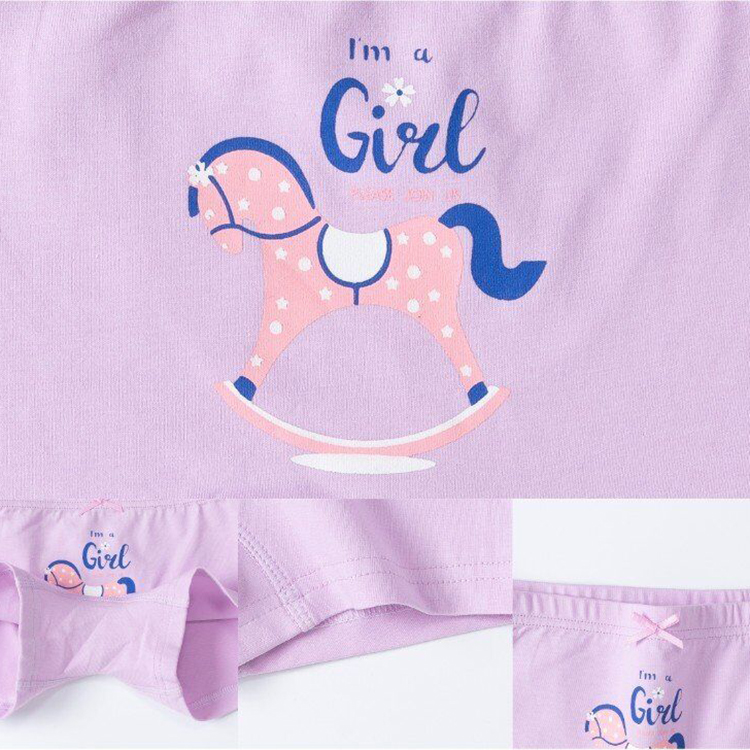 Hot sale Cute Cartoon Spandex Cotton Young Children Boxer Briefs Kids Underwear For Girls 2 pc / pack