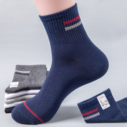 Custom 100% cotton men socks pure cotton Breathable solid sports socks for men gym