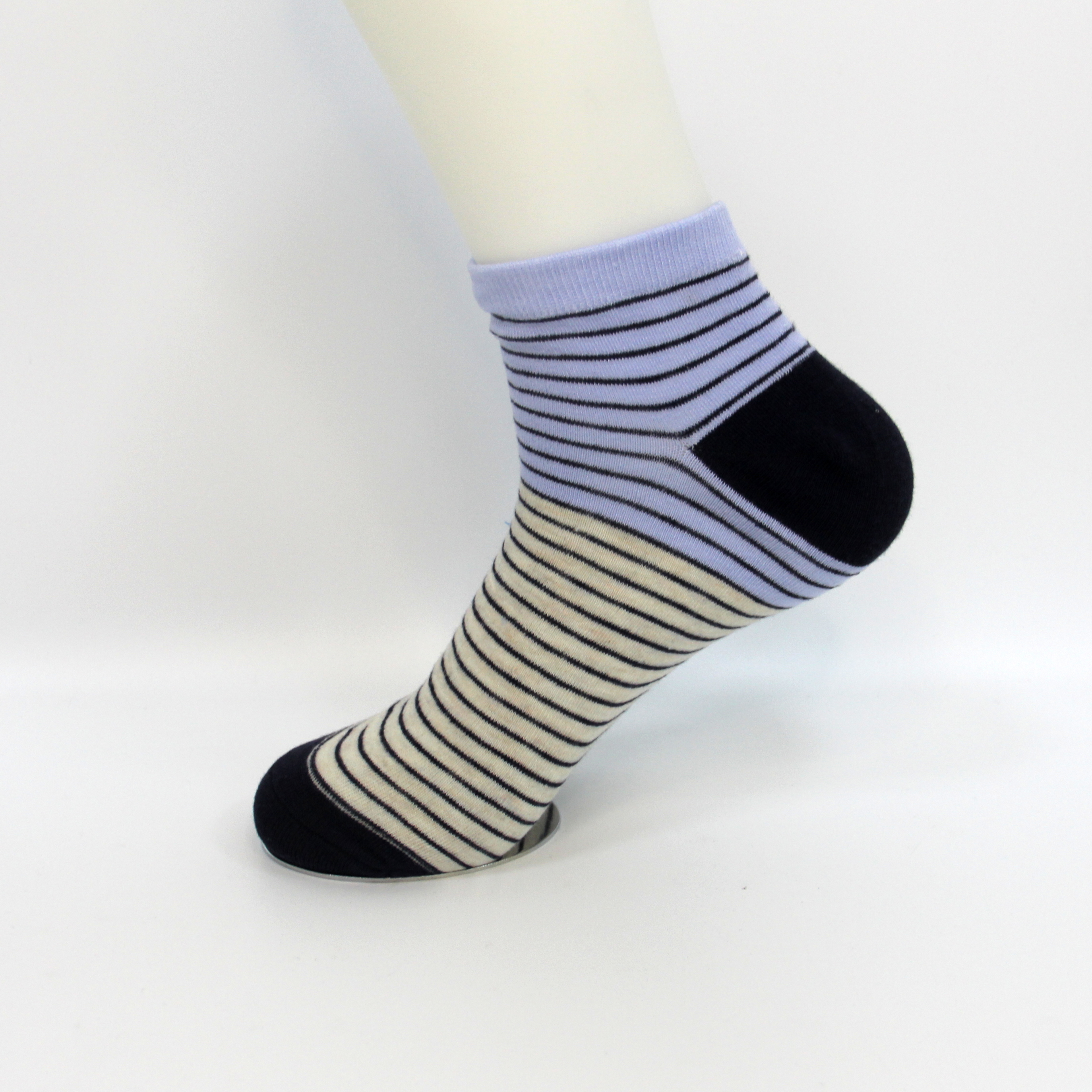 Classic striped men socks 100%cotton skin friendly breathable men ankle socks low socks