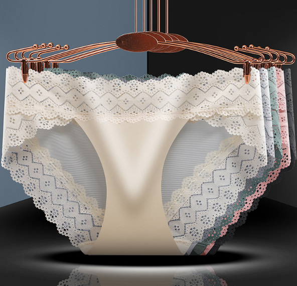 Plus size Women panties Ladies Briefs Sexy Lace Panties Seamless Transparent Underwear