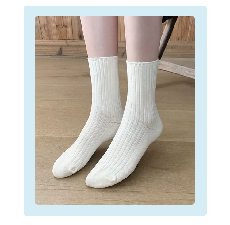 Summer thin medium hose socks for women INS street fashion high elastic breathable cotton socks