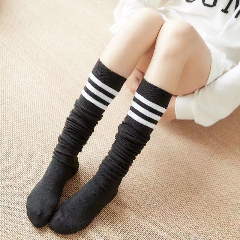 Best sale Women Socks Long Cotton Striped Stockings Sexy Over Knee Thigh High Socks for girls ladies