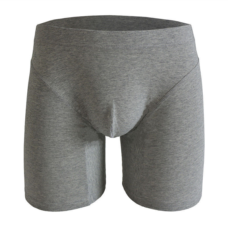 Custom mens Bamboo Underpants for Men Long Leg Underwear Mens Boxer Briefs Pouch flying