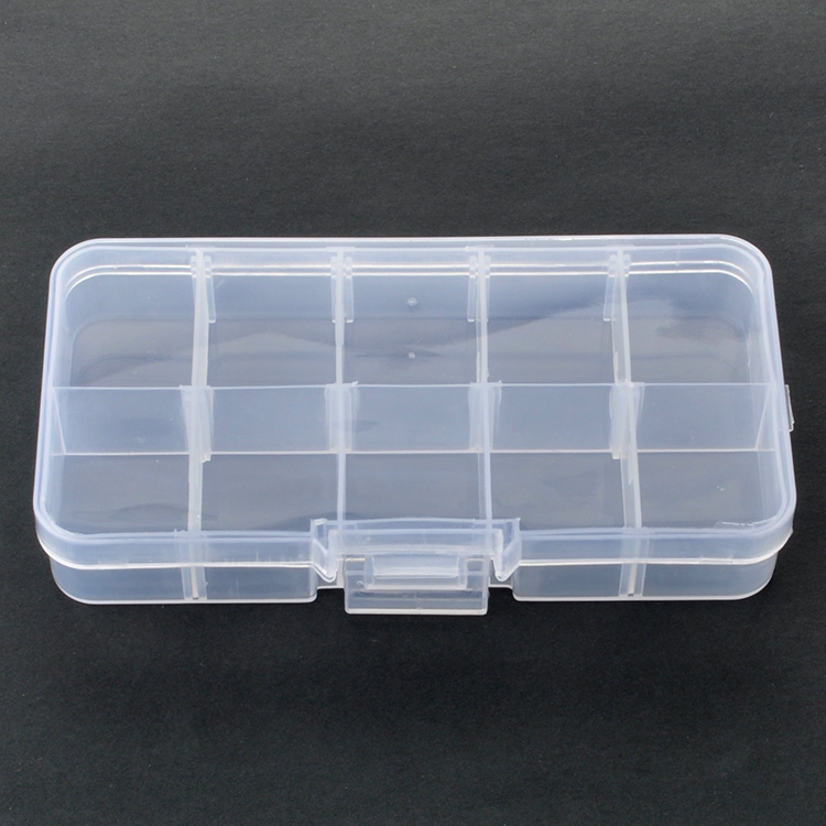 10 Grid Plastic Organizer Box 12.9x6.3x2.2cm